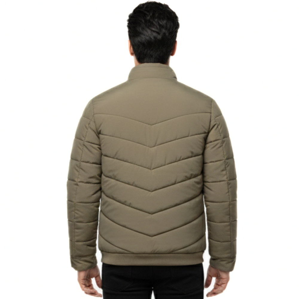 Horizontal Quilted Baffle Pattern- Khaki