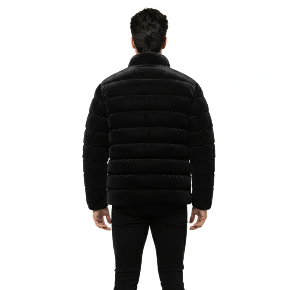 The Velutinous Noir Puffer- Black