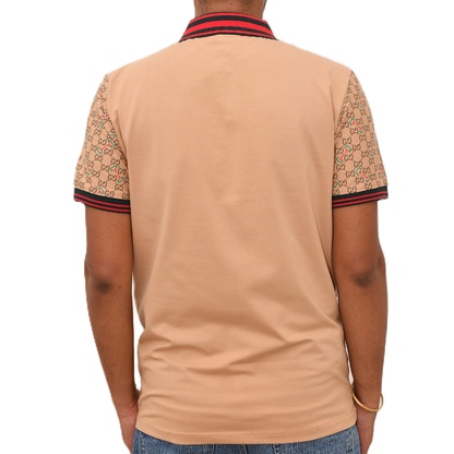 Make a statement. Iconic print with a sharp, striped collar.