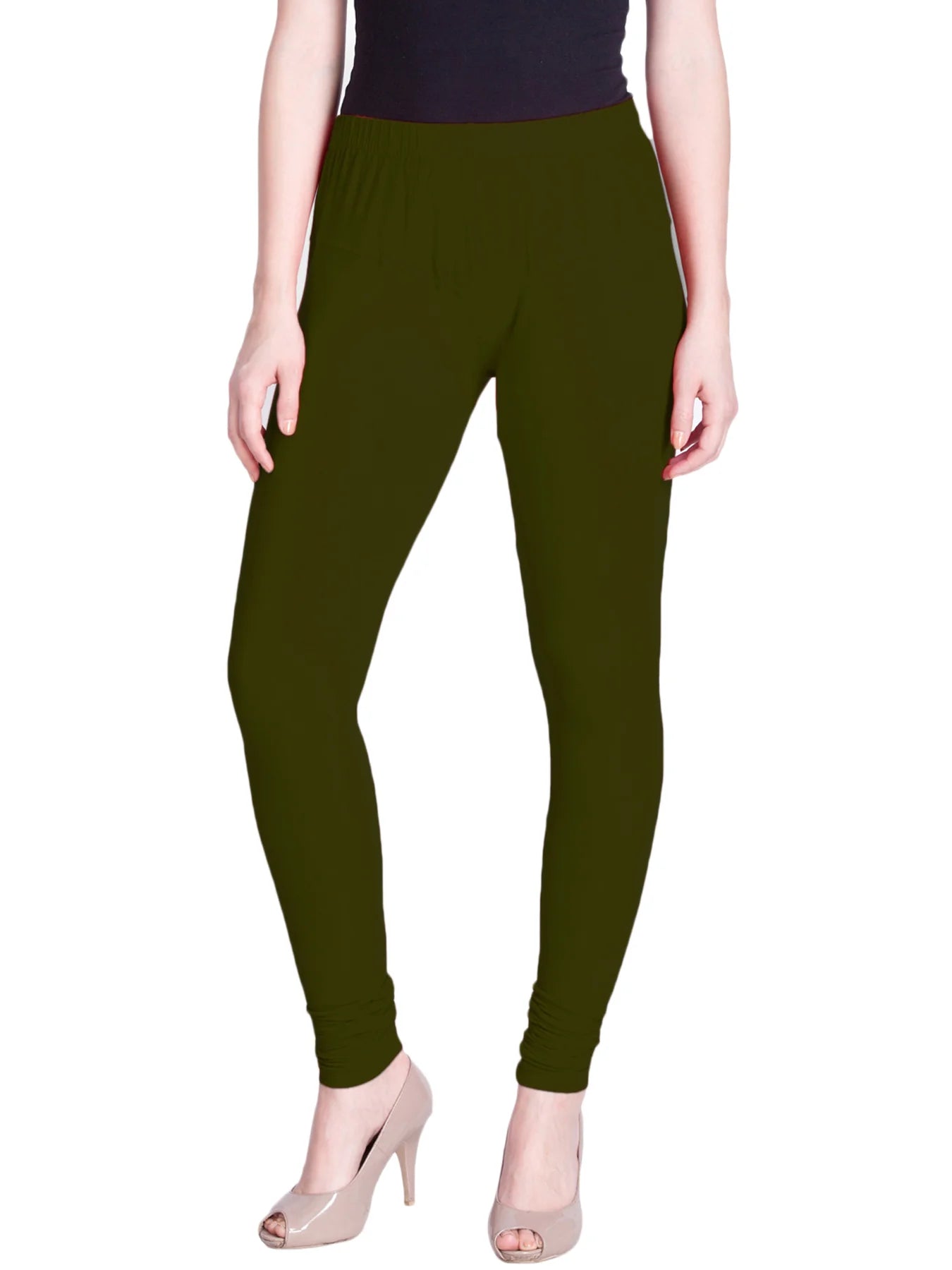 Olive Green Premium Churidar Leggings