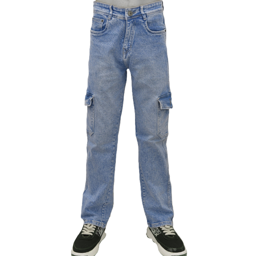 Urban Cargo Jeans - Light Blue Wash