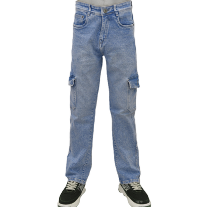 Urban Cargo Jeans - Light Blue Wash