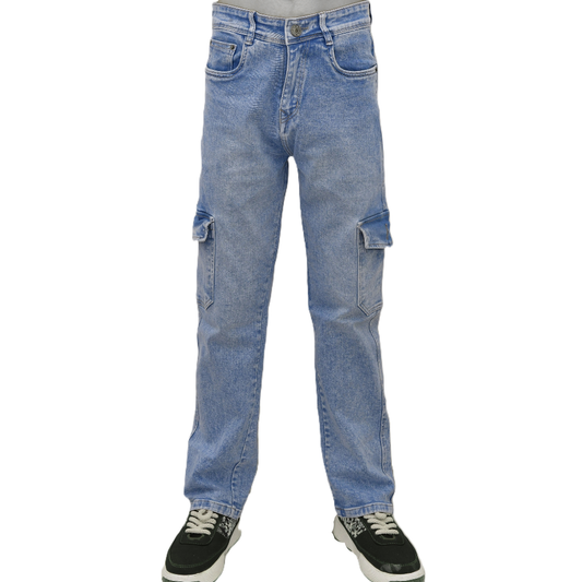 Urban Cargo Jeans - Light Blue Wash