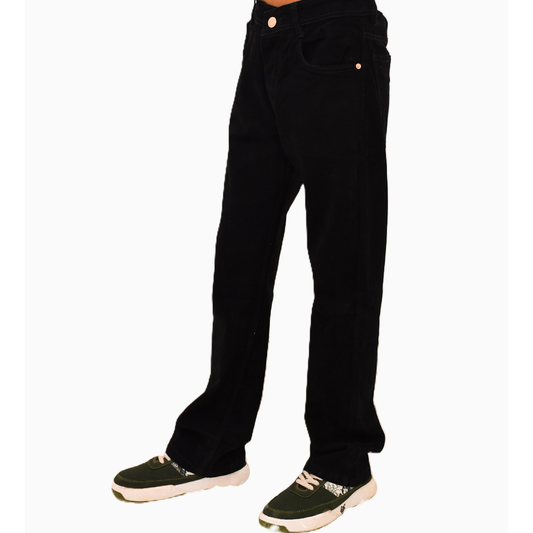 Men's Straight Fit Jeans - Jet Black