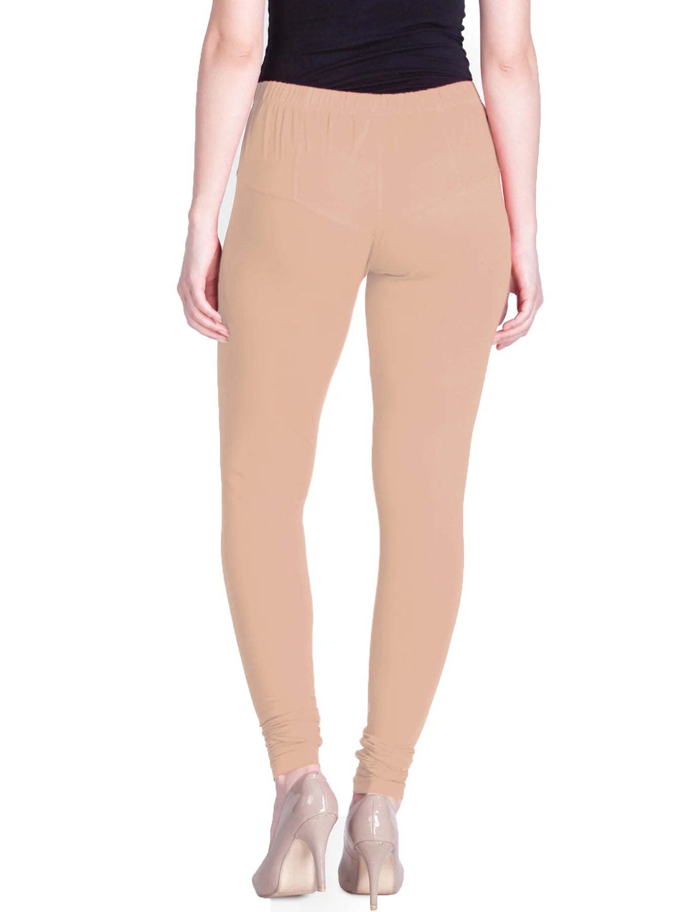 Peach Premium Churidar Leggings
