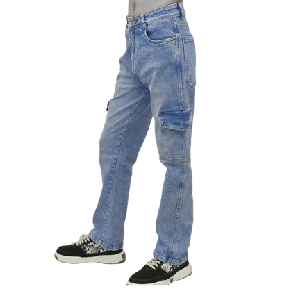 Urban Cargo Jeans - Light Blue Wash