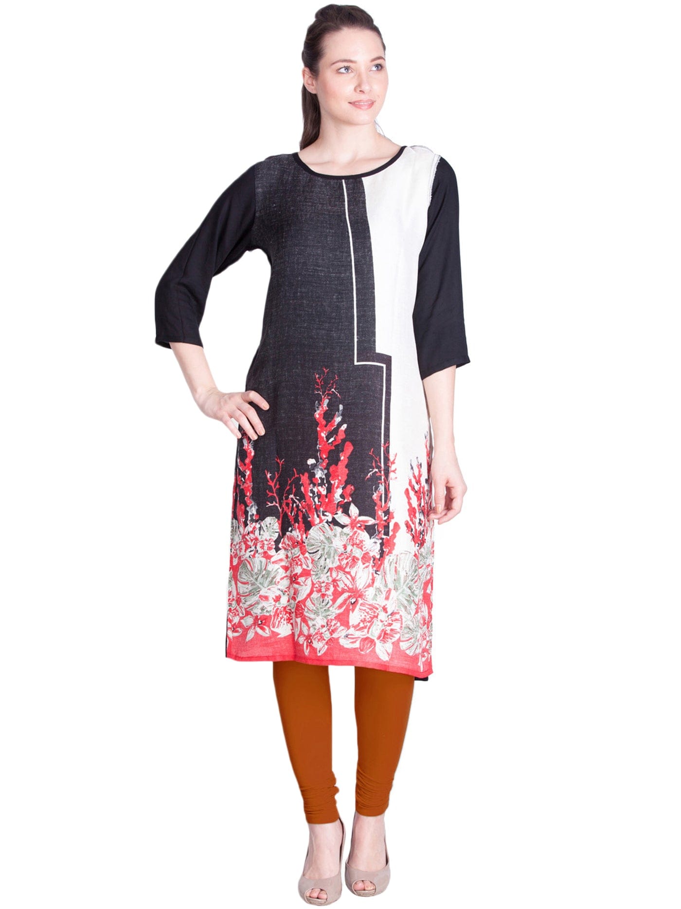 Orange/Brown Premium Churidar Leggings