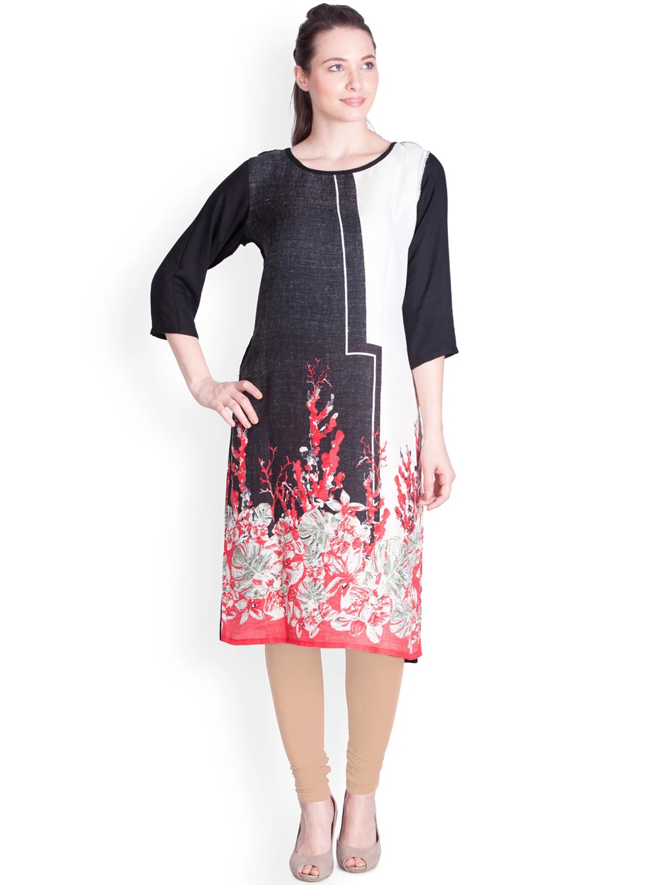 Peach Premium Churidar Leggings