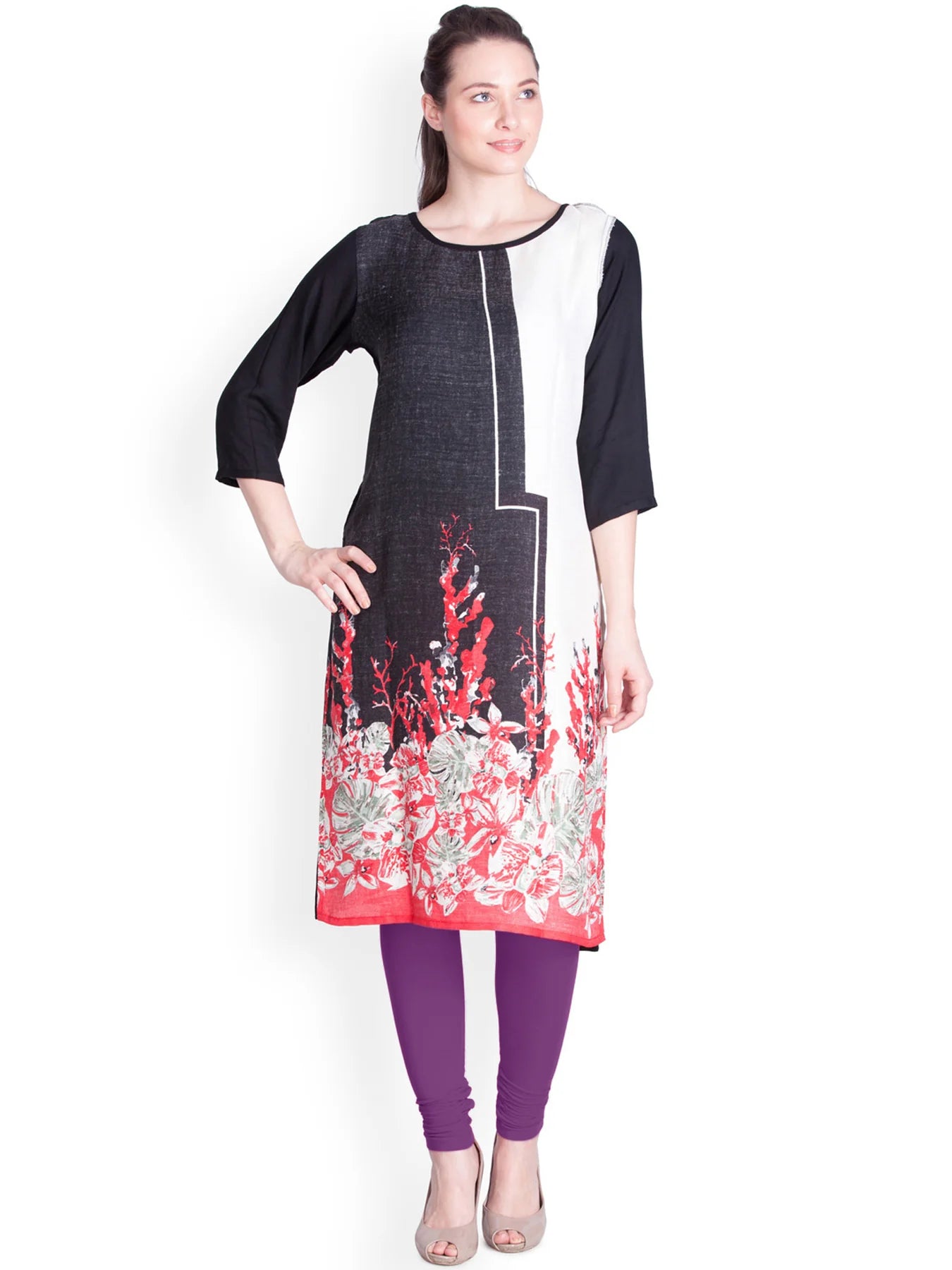 Wine Premium Churidar Leggings