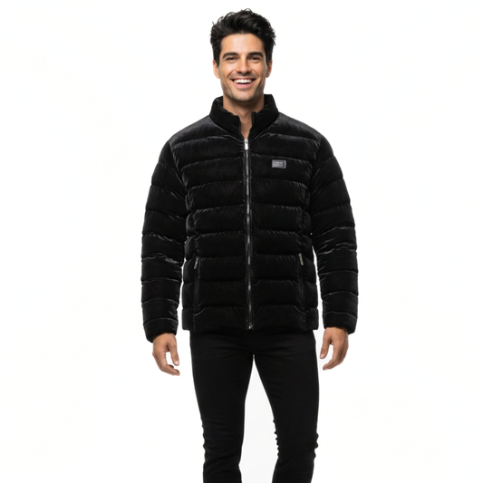 The Velutinous Noir Puffer- Black