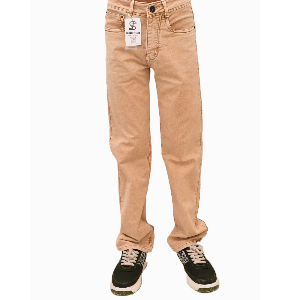 Relaxed Fit Beige Jeans- Desert Sand