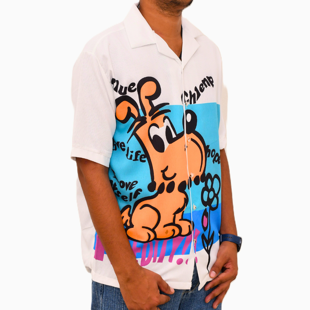 Pop Art Cartoon Print Shirt