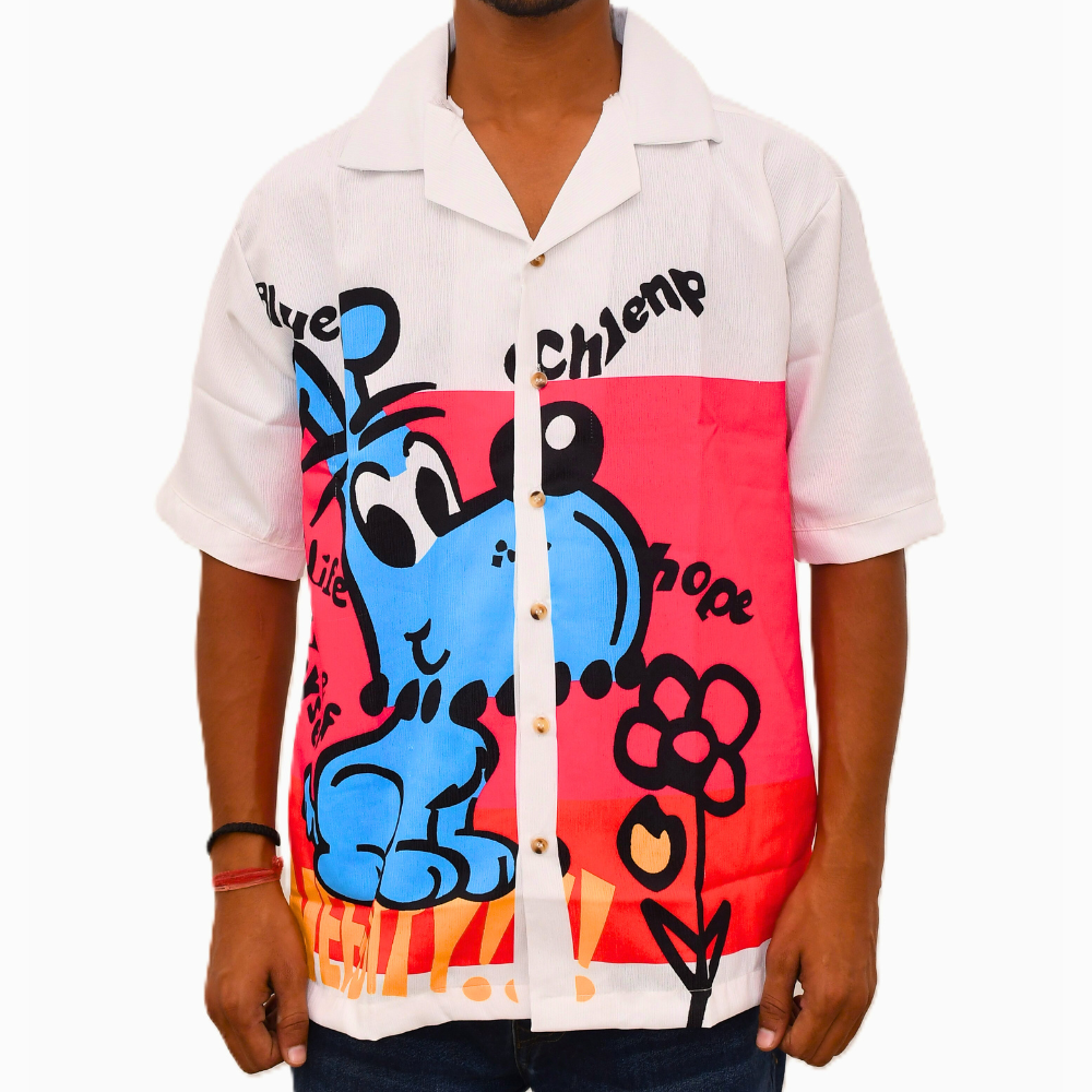 Pop Art Cartoon Print Shirt