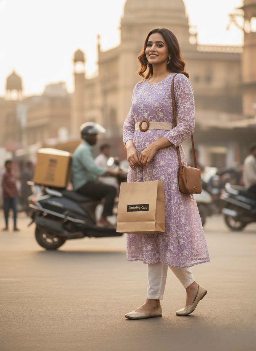 Lavender Bloom Belted Midi