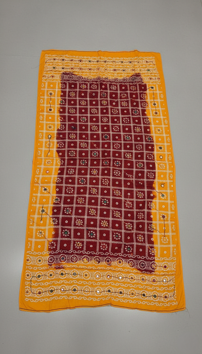 Maroon Bandhani Festive Dupatta